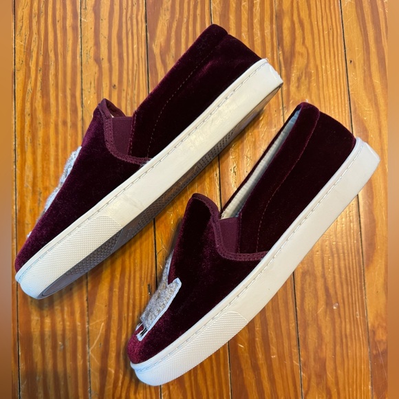 Soludos Llama Burgundy Velvet Shoes- 7.5 - Picture 2 of 7